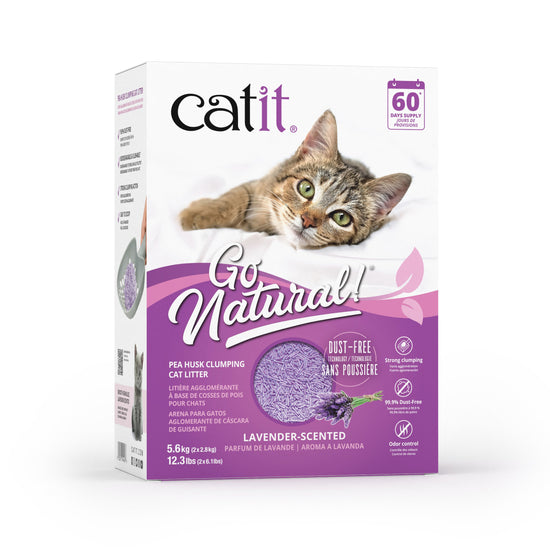 Pea husk cat litter lavender